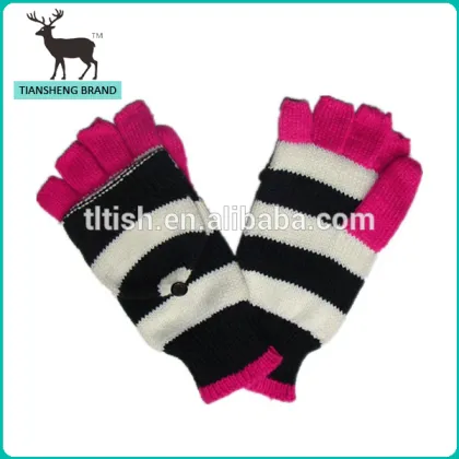 Best quality cheap stripe winter gloves winter gloves target