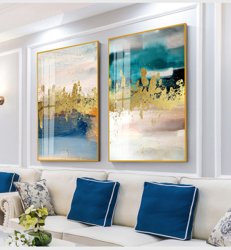 Modern Rectangle Home Living Room Art: Crystal Porcelain Wall Paintings