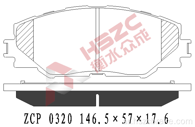 FMSI D1211 لوحة الفرامل السيراميك لتويوتا