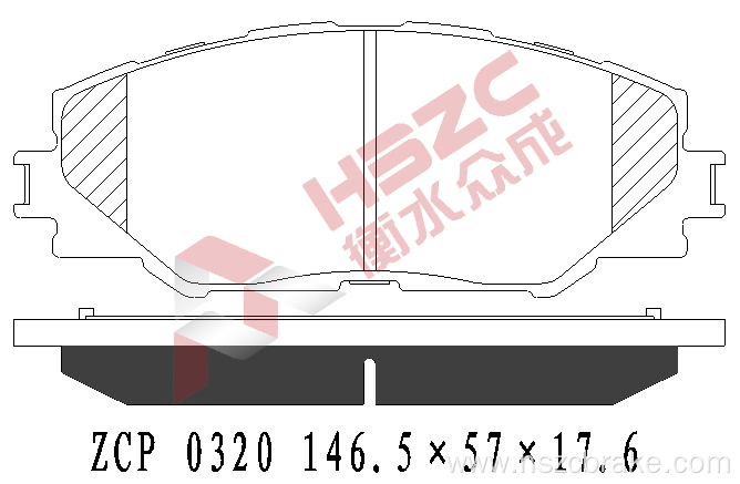 FMSI D1211 ceramic brake pad for Toyota