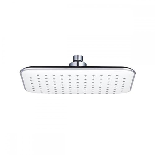 High pressure flat square fix rain shower head set chrome