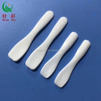 Glass Jar Face Cream with Cosmetic Facial Spatula and Plastic Spoon