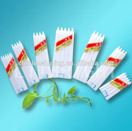 Brighting white house hold candle, paraffin wax candles