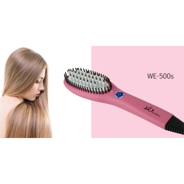 Hair Straightener Ion Brush Pink