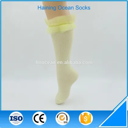 Hot sale fashion baby socks ruffle design hosiery short stockings
