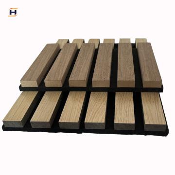 Akupanel Mdf Slat de madera Decoración de pared del panel acústico