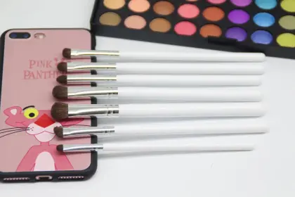 makeup brush set silver handl eye makeup brushes