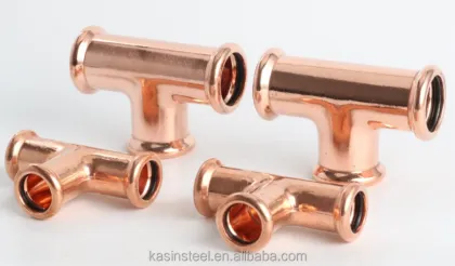 Viega style DVGW M-profile copper equal tee