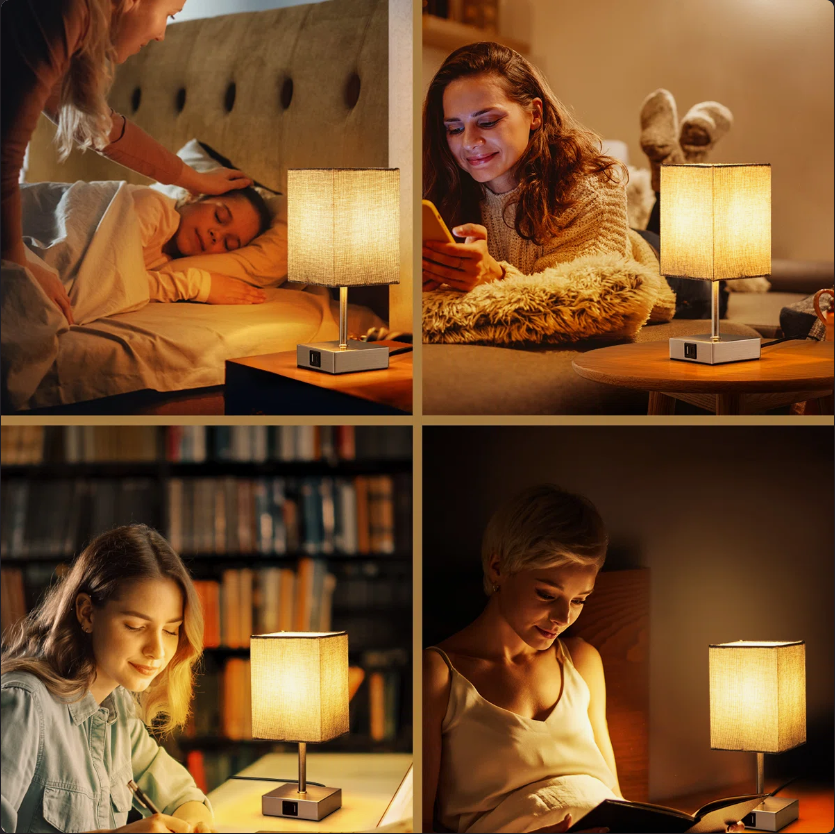 28CM Metal USB Table Lamp with Touch Control (Set of 2) (7)