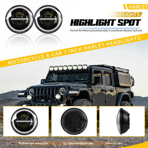 Offroad 7 Inch Led Motorcycle Headlight For Jeep