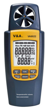 Anemometer 4000 fpmThermometer Speed Velocity Temperature mph m/s VA8020