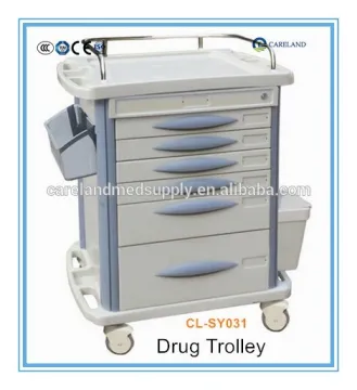 High Class Aluminium Alloy emergency Hospital nursing cart medical drug mediation medicine trolley