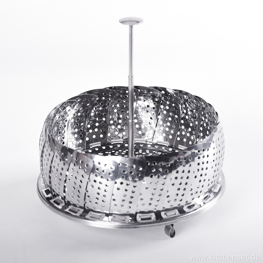 Full stainless steel folded food steamer grid