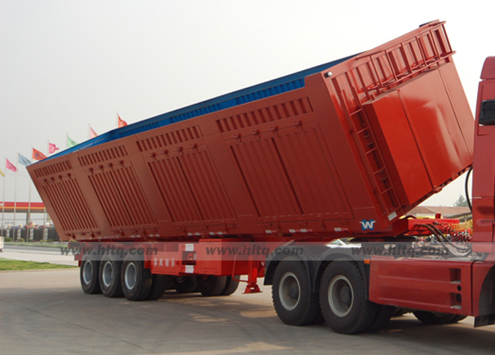 Rollover dump semi trailer