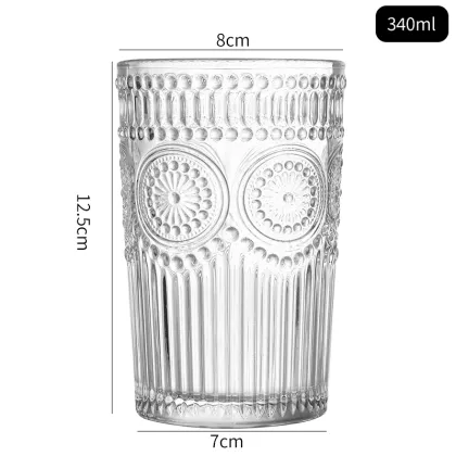 Sunflower glass water glass