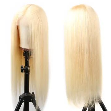 Shmily #613 Blonde Human Hair Lace Closure Wig 100% Human Hair Straight Glueless Real Cuticle Aligned Hair Lace Front Wigs