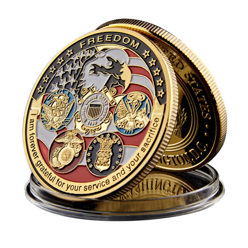 Moneta sfida souvenir smaltata marina militare USA