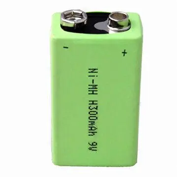 9V/300mAh Ni-MH Rechargeable Battery with CE and RoHS Marks