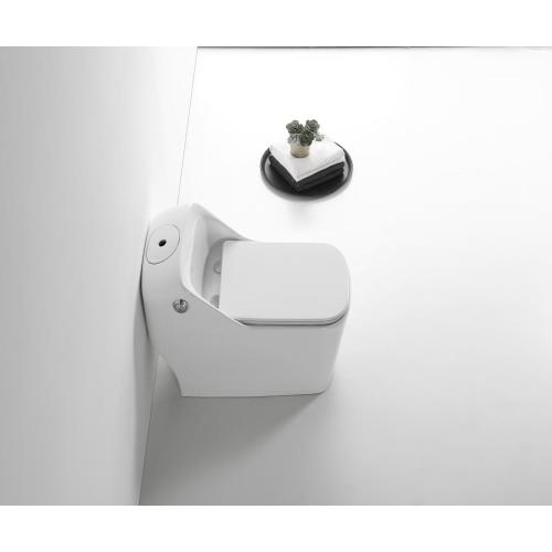 New small size siphonic square one piece toilet