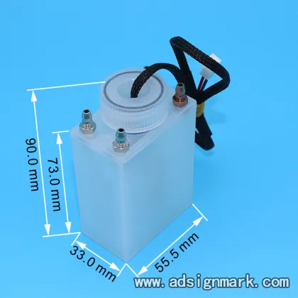 Solvent ink cartridge sub ink tank for Crystaljet Atexco Aprint Flora Myjet JHF Human printer