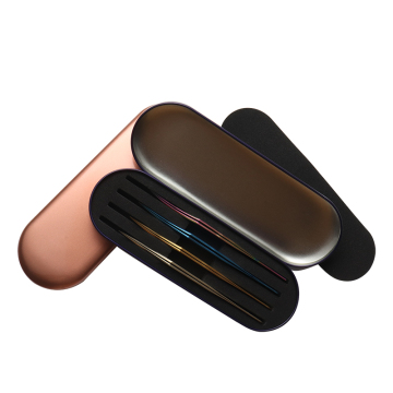 Wholesale Beauty Gold Rose Lashes Eyelash Tweezers Storage Box: Customizable Packaging Solutions for Your Tweezers