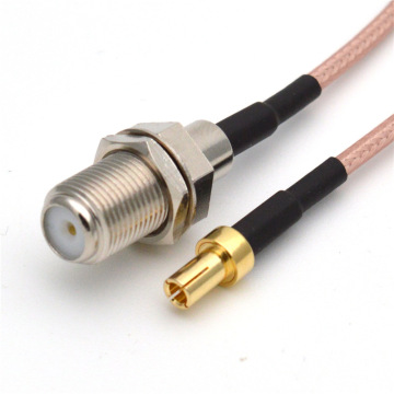  Straight Coaxial Cable F Jack to TS9 Male Connector RG174 Assembly