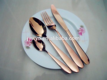 Rose gold cutlery ,2015 new gold plated cutlery