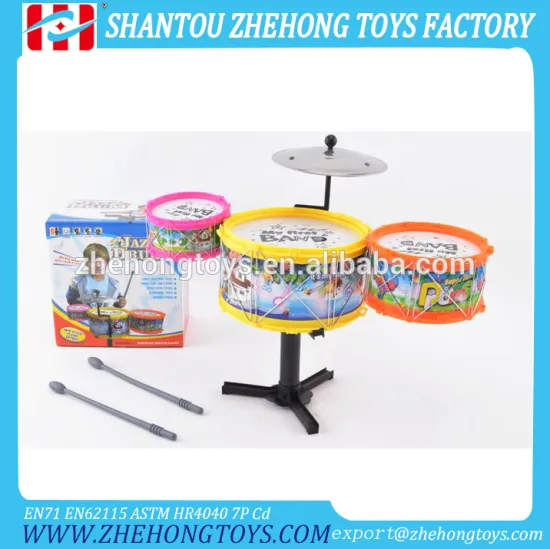 Colorful High Quality Baby Toys Musical Instrument Plastic Toy Kids Jazz Drum Set