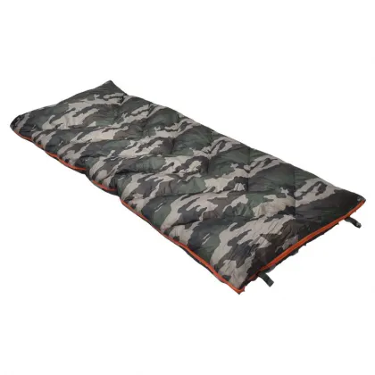 Warm Weather Mountain Climbing Camouflage Sleeping Bag & Polyester Camping Travel Bag