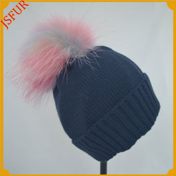 Jsfur Wholesale Winter Hat With Detachable Fur Pom Pom Hat