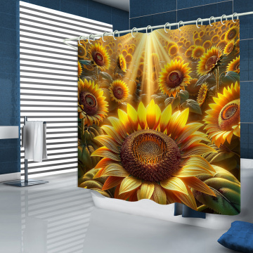 3D waterproof curtain with rings