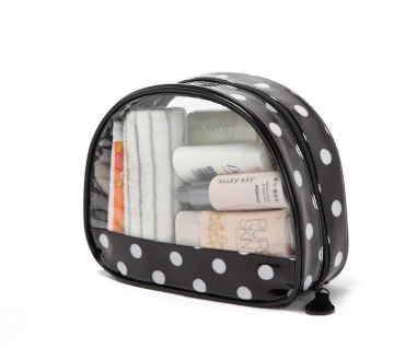 clear vinyl travel cosmetic bag