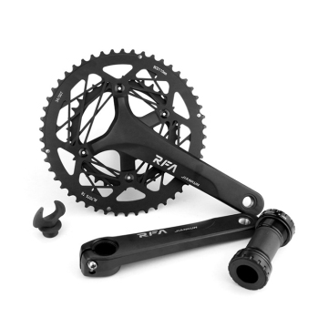 Aluminum Alloy Threaded BB Road Bike Crank Set with Hollow Chainwheel