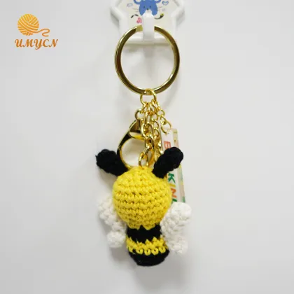 Lovely Crochet Bee Key Chain Accessories