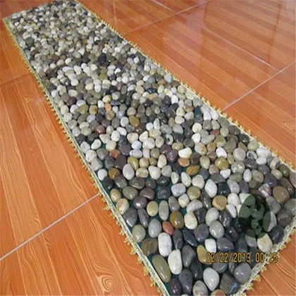 Polished Natural Pebble Stone Carpet Foot Massage Bath Mats