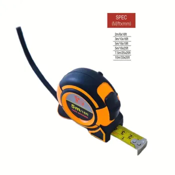 Orange coated industrial grade digital measuring steel tape