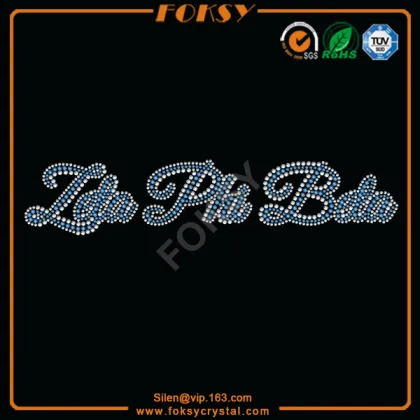 Zeta Phi Beta iron on crystal rhinestone letters