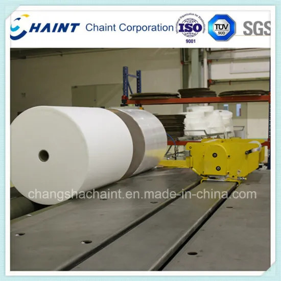 Nonwoven Fabric Handling and Wrapping System for Textile Machine