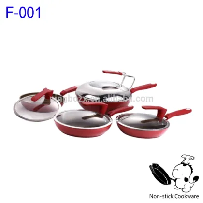 2015 promotional Diamond coating fry pan forged aluminium cookware set