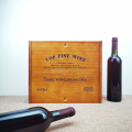 Caixa de presente para embalagem de vinho em madeira