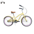 20 inch trẻ em đẹp bãi biển màu vàng Cruiser Bike