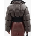 Custom Fashion Black Cropped Wool Down Jacket