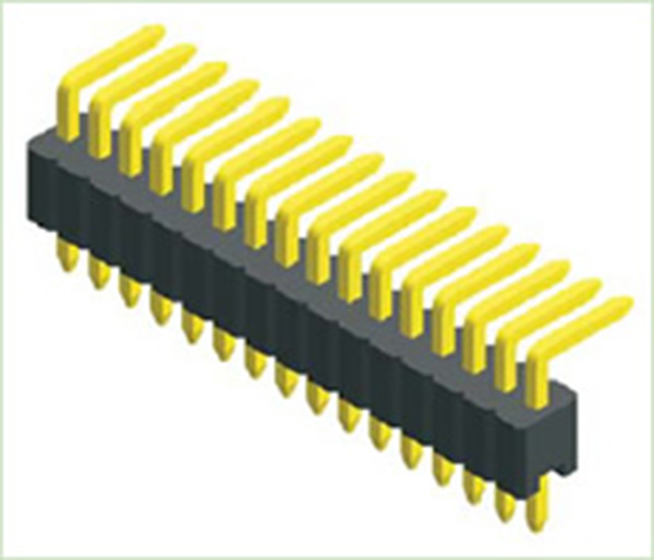 Single Fila 1.27 mm (.050 &quot;) DIP de tono 90 ° /ángulo derecho del ángulo del ángulo de la tira del alfiler