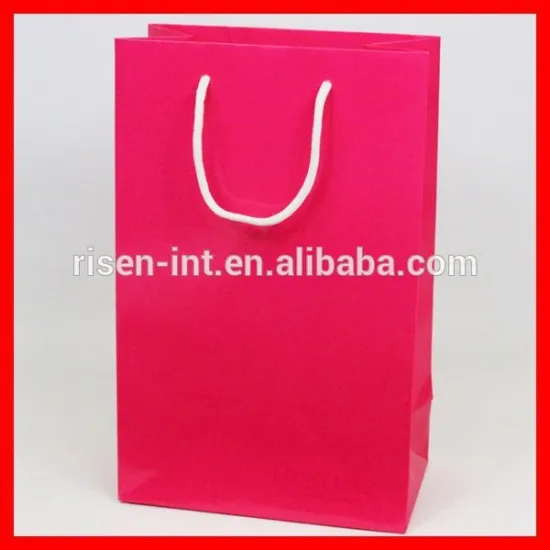 Fashion and hot sale pink paper bags