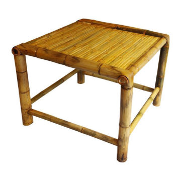 Durable Bamboo Courtyard Outdoor Square Tea Table and Chair Set