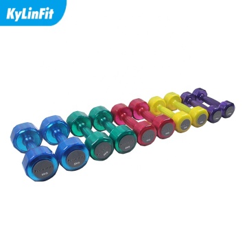 Kylinfit Gym Exercise Equipment: Rubber Coated Water Filled PU Dumbbell Set (10kg)