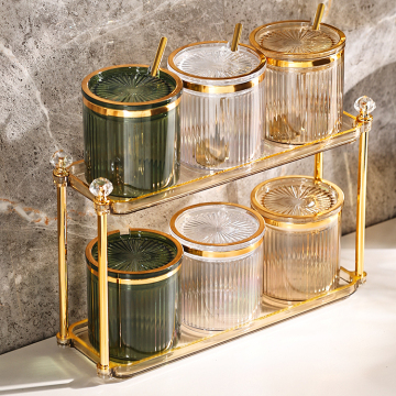 Food Grade Kitchen Large Sugar Jar Set - Acrylic Storage Tanks with Sealed Seasoning Jars