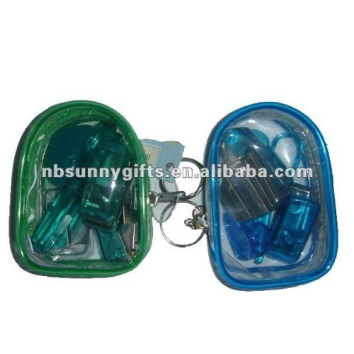 school stationery set with plastic bag packing