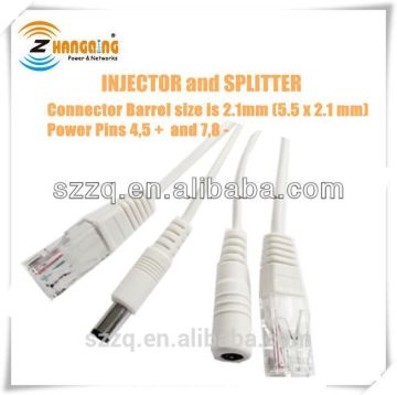 Power Over Ethernet poe injector and splitter Kit WiFi Router Switch Cable
