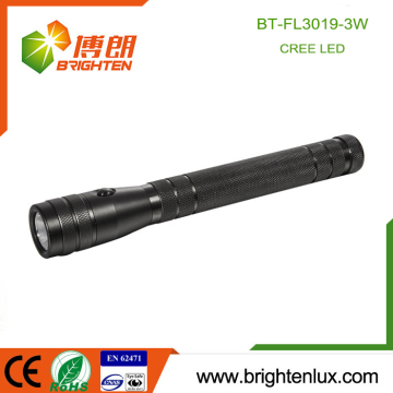 Factory Bulk Sale Logo Printed Aluminum Black 3*AAA battery Operated Best Housing Emergency 3watt Super Bright led Torch